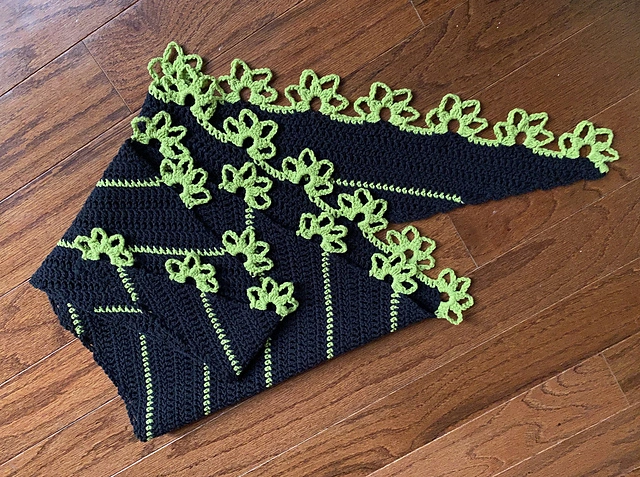 Flower Stripe Shawl - Image 9