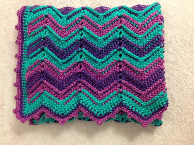 Ridged Chevron Butterfly Blanket - Image 4