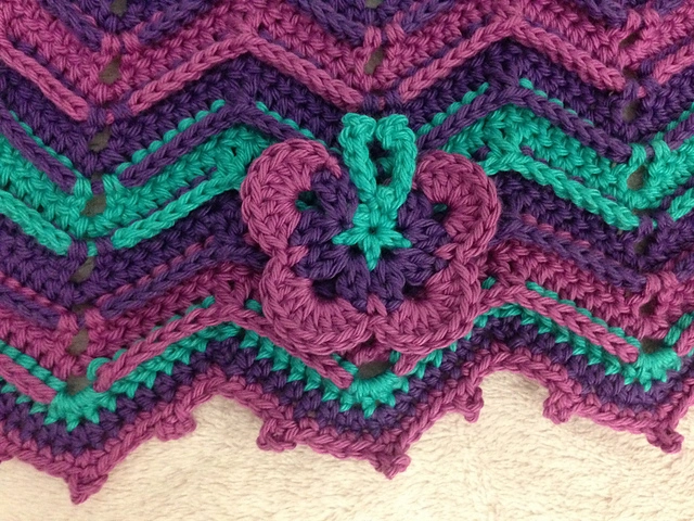 Ridged Chevron Butterfly Blanket - Image 5