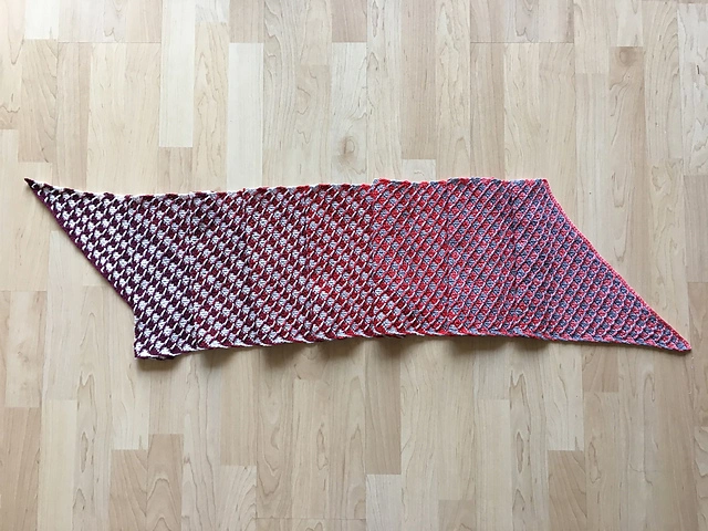 Strawberry Candy Stripe (Rectangular) Shawl - Image 6