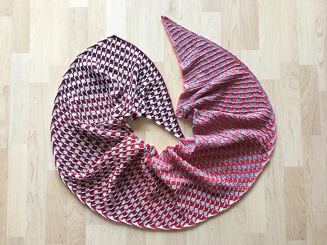 Strawberry Candy Stripe (Rectangular) Shawl - Image 7