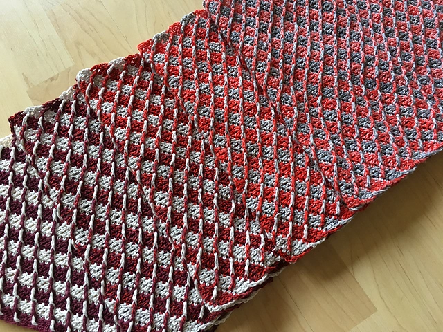 Strawberry Candy Stripe (Rectangular) Shawl - Image 9