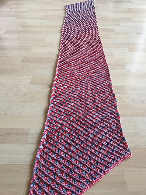Strawberry Candy Stripe (Rectangular) Shawl - Image 10