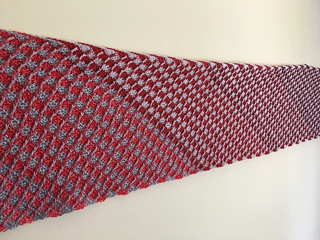 Strawberry Candy Stripe (Rectangular) Shawl - Image 11