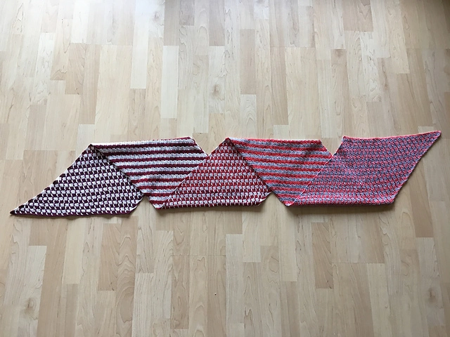 Strawberry Candy Stripe (Rectangular) Shawl - Image 12