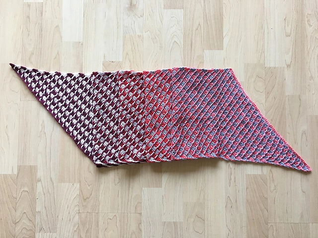 Strawberry Candy Stripe (Rectangular) Shawl - Image 13