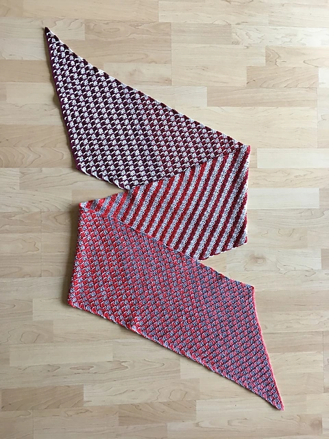 Strawberry Candy Stripe (Rectangular) Shawl - Image 14